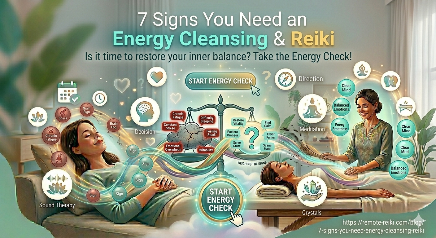 7 Zeichen, dass du eine Energiereinigung brauchst (und wie Remote Reiki hilft)